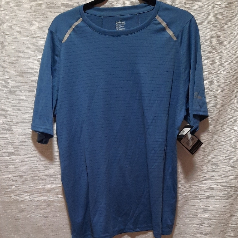 Spalding Blue Performance Short Sleeve Tee